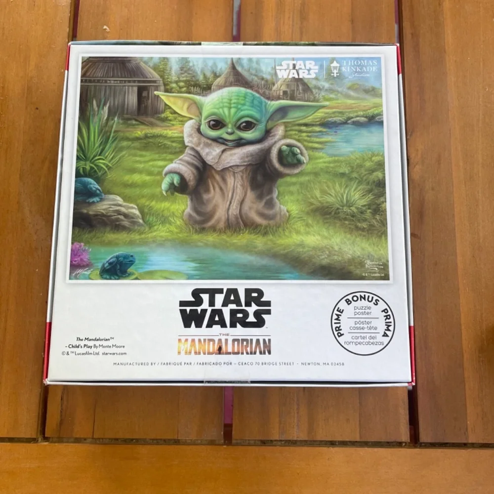 NWOT Thomas Kinkade Star Wars Yoda Mandalorian 550 piece puzzle